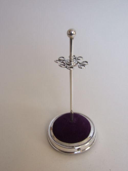 A Handsome Edwardian Silver Hatpin Stand.