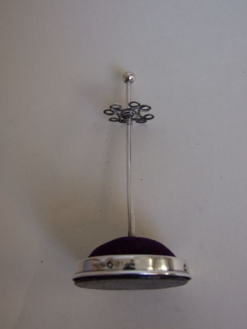 fig 1. A handsome Edwardian silver hatpin stand.