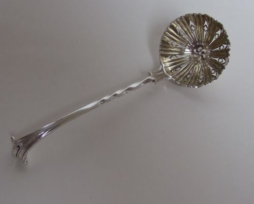 A Superb Victorian Silver Onslow Pattern Sifter Spoon.