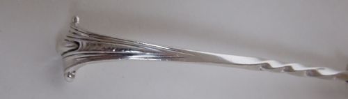 fig 1. A superb Victorian silver Onslow pattern sifter spoon.