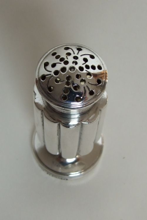 fig 1. An extremely rare William IV silver cayenne caster.