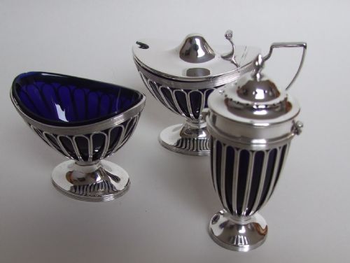 A Fabulous Edwardian Silver Wire Work Cruet.