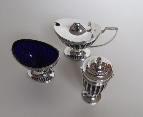 fig 1. A fabulous Edwardian silver wire work cruet.