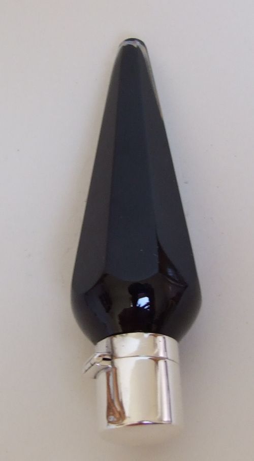 fig 1. A wonderful novelty silver and amethyst glass 'umbrella' scent bottle.