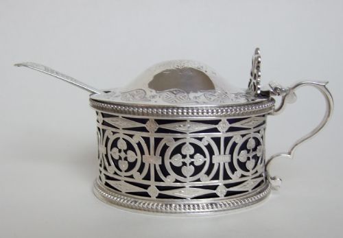 A Fabulous Large Victorian Pierced Mustard and Original Spoon.