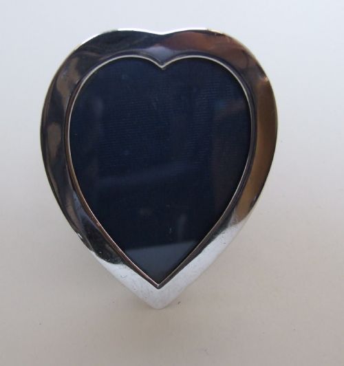 A Gorgeous Victorian Heart Shaped Silver Photo Frame.
