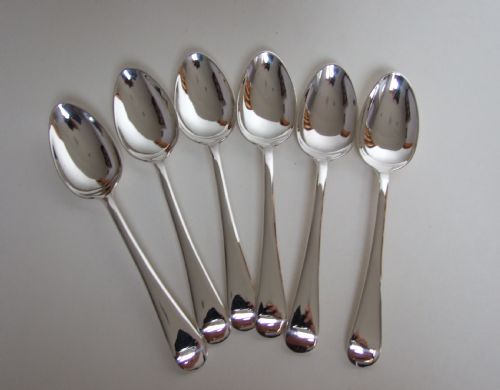 fig 1. Six George V silver teaspoons in Old English pattern.