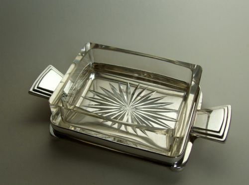 A Handsome Art Deco Silver Plated Butter Dish.