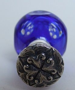 fig 1. An unusual Victorian silver mounted scent flask.