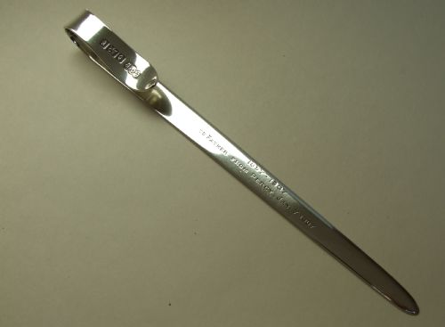 An Extremely Rare Edwardian Silver Letter Opener/ruler Combination.