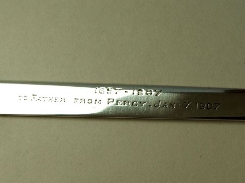 fig 1. An extremely rare Edwardian silver letter opener/ruler combination.