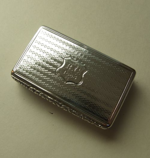 A Superior Victorian Silver Snuff Box.
