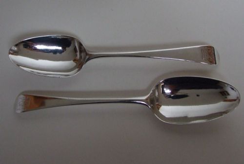 A Fabulous Pair of Mid 18th Century Silver Serving Spoons.