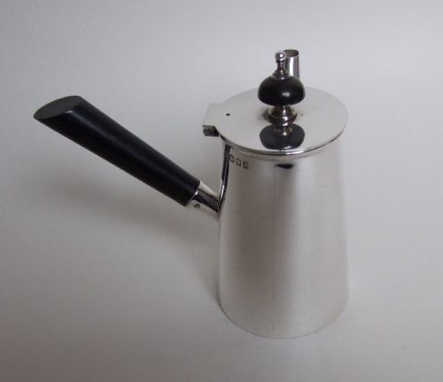fig 1. A gorgeous George V silver solo silver chocolate pot.