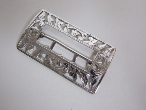 A Gorgeous Victorian Pierced Silver Belt Buckle.