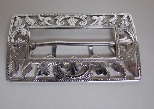 fig 1. A gorgeous Victorian pierced silver belt buckle.