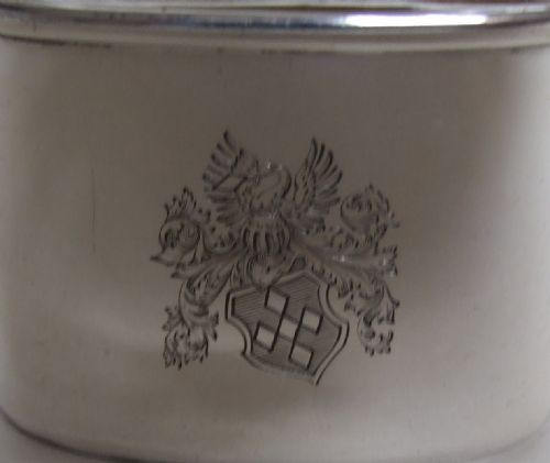 fig 1. A stunning Victorian silver hip flask.