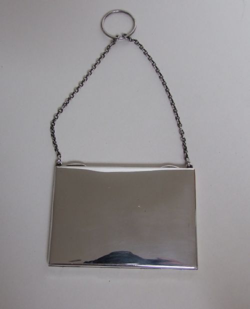 fig 1. An elegant silver sprung mechanism card case,from the First World War period.