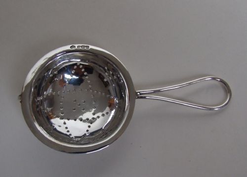 A Charming First World War Period Silver Teastrainer.
