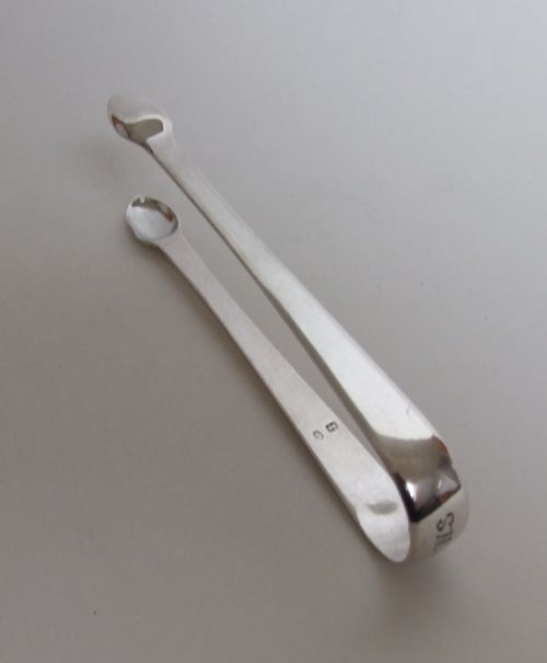 A Extremely Rare Pair of York Silver Tongs.