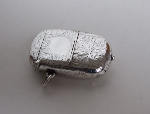 A Rare Victorian Silver Vesta/soverign Case/stamp Case Combi.