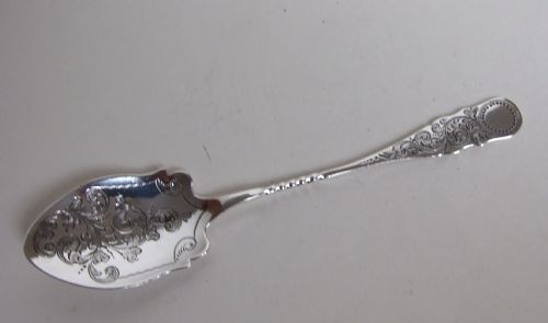 A Gorgeous Edwardian Silver Preserve Spoon.