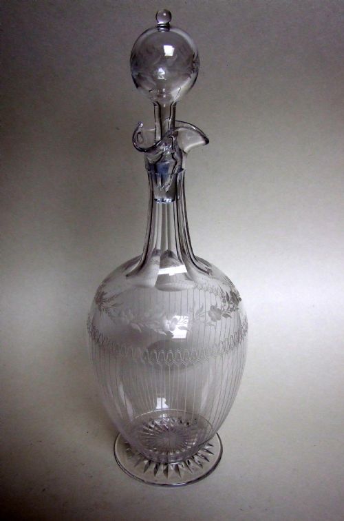 A Gorgeous Victorian Etched Decanter.