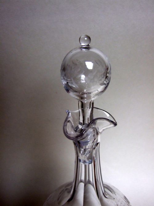 fig 1. A gorgeous Victorian etched decanter.