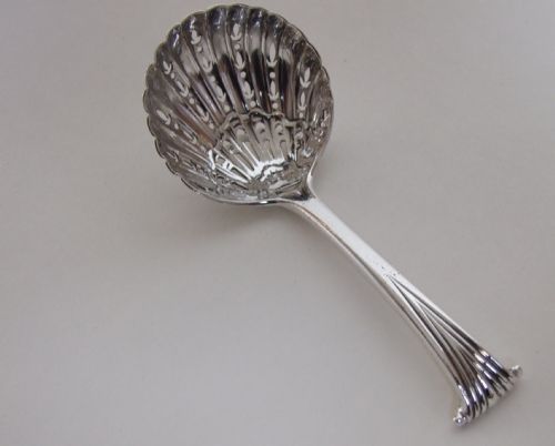 fig 1. A superb cast silver Onslow pattern sifter spoon