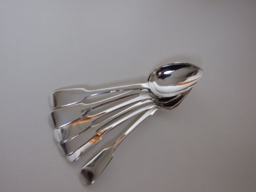 fig 1. A set of Exeter silver teaspoons in fiddle pattern