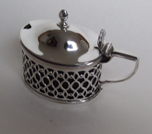 A Wonderful Victorian Silver & Amethyst Mustard Pot.