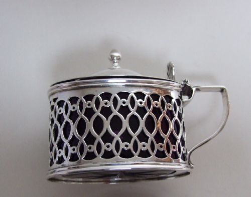 fig 1. A wonderful Victorian silver & amethyst mustard pot.