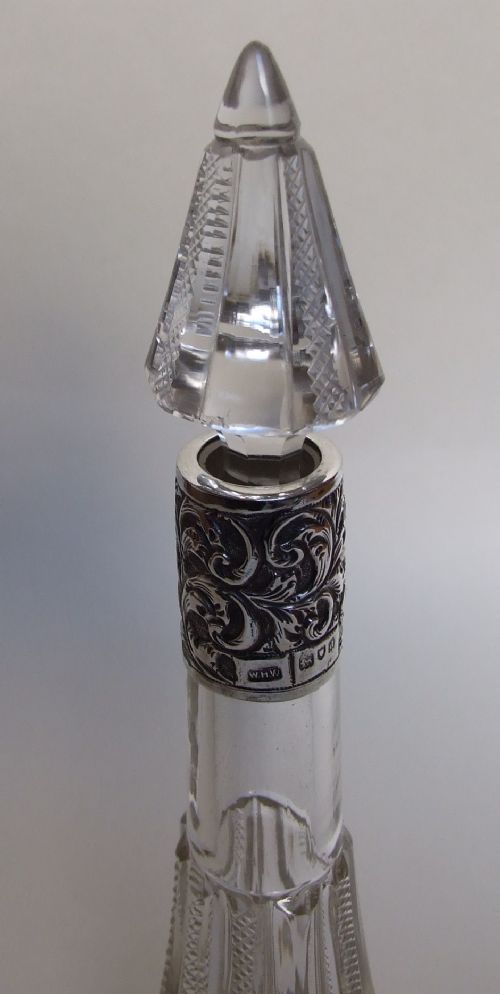 fig 1. A gorgeous Victorian silver mounted cologne bottle.