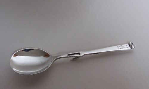 fig 1. An unusual Art Deco silver honey spoon.