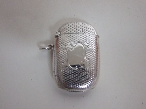 fig 1. A lovely Edwardian silver vesta of cushion form.