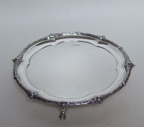 fig 1. A superb George V small silver salver.