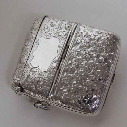A Rare Edwardian Silver Double Sovereign Case/vesta Combination.