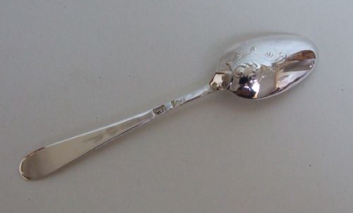 A Gorgeous 18th Century Fancy Back Silver Teaspoon.