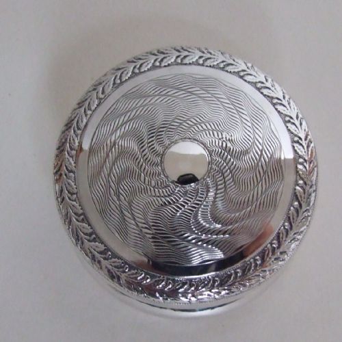fig 1. A gorgeous large silver pillbox form the First World War period.