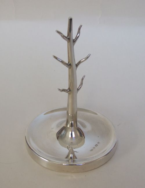 An Attractive George V Large Silver Ring Tree.
