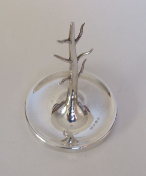 fig 1. An attractive George V large silver ring tree.