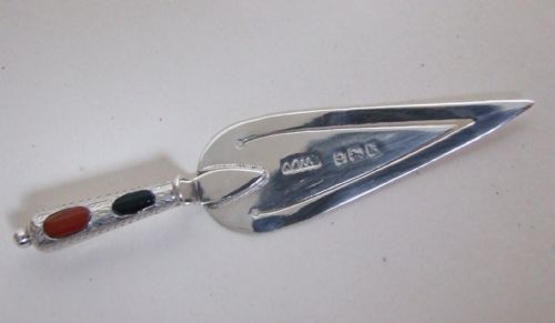 A Lovely Edwardian Silver Bookmark Set with Cairngorms.