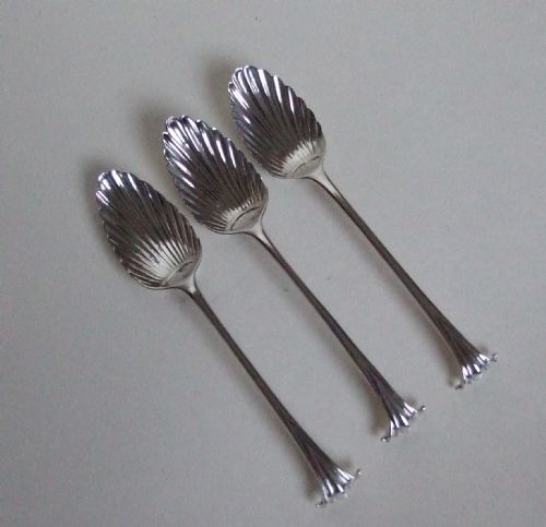 A Rare Set of Three George II Silver Onslow Pattern Teaspoons.