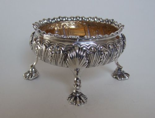 A Splendid 18th Century Rococo Silver Salt Tub.