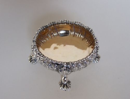 fig 1. A splendid 18th Century Rococo silver salt tub.