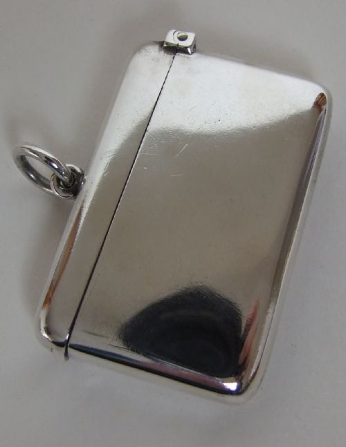 fig 1. An unusual rectangular Victorian silver vesta.