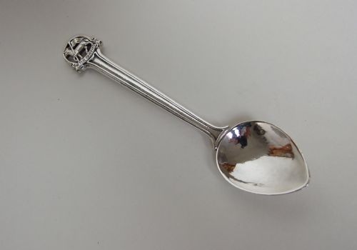 An Exceptional Omar Ramsden 'Queens Regiment' Silver Spoon.