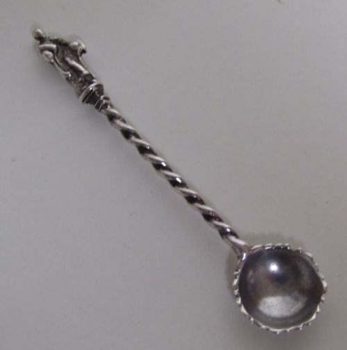 A Lovely Victorian Silver Apostle Condiment Spoon.