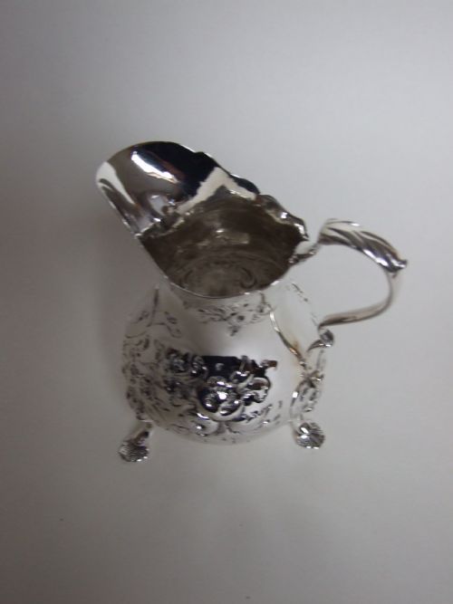 fig 1. An attractive Victorian silver cream jug.