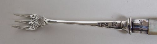 fig 1. A charming Victorian silver pickle fork.
